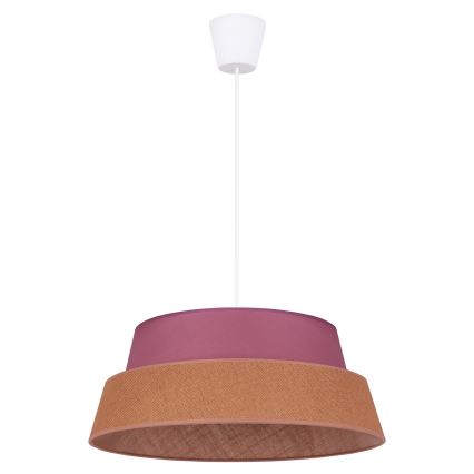 Duolla - Lustr na lanku GALAXY 1xE27/40W/230V pr. 50 cm růžová
