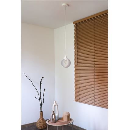 Duolla - Lustr na lanku IRONLINE 1xE27/15W/230V bílá