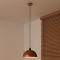 Duolla - Lustr na lanku IRONLINE 1xE27/15W/230V pr. 27 cm měděná/černá