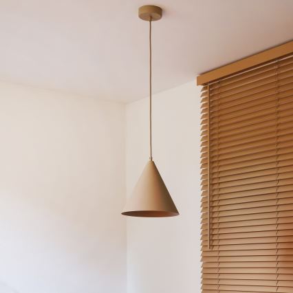 Duolla - Lustr na lanku IRONLINE 1xG9/3W/230V pr. 25 cm béžová