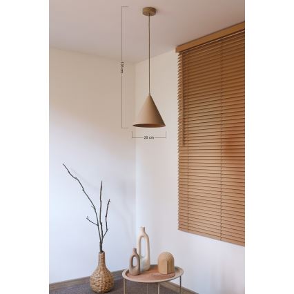 Duolla - Lustr na lanku IRONLINE 1xG9/3W/230V pr. 25 cm béžová