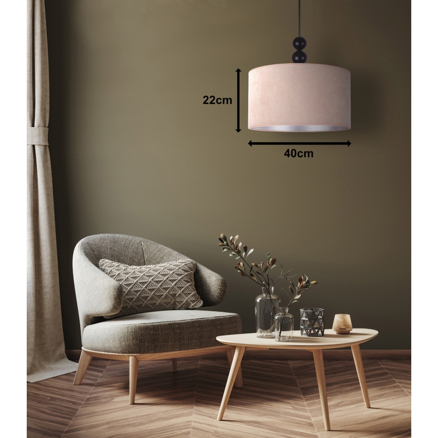 Duolla - Lustr na lanku LYON 1xE27/15W/230V pr. 40 cm béžová