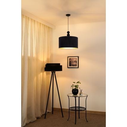 Duolla - Lustr na lanku LYON 1xE27/15W/230V pr. 40 cm černá