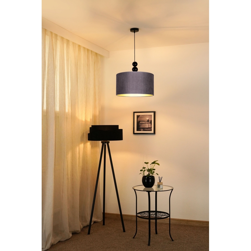 Duolla - Lustr na lanku LYON 1xE27/15W/230V pr. 40 cm šedá