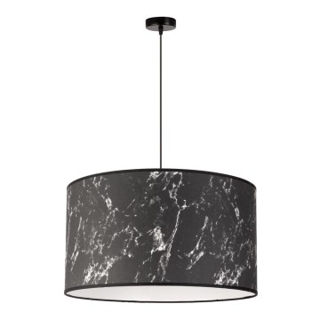 Duolla - Lustr na lanku MARBLE 1xE27/40W/230V pr. 45 cm černá/bílá
