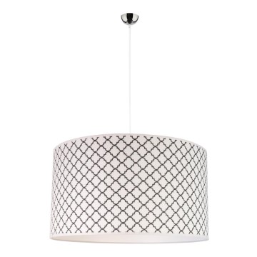 Duolla - Lustr na lanku MAROKO 1xE27/40W/230V pr. 45 cm bílá/černá