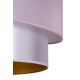 Duolla - Lustr na lanku PARIS 1xE27/15W/230V pr. 40 cm růžová/stříbrná/měděná