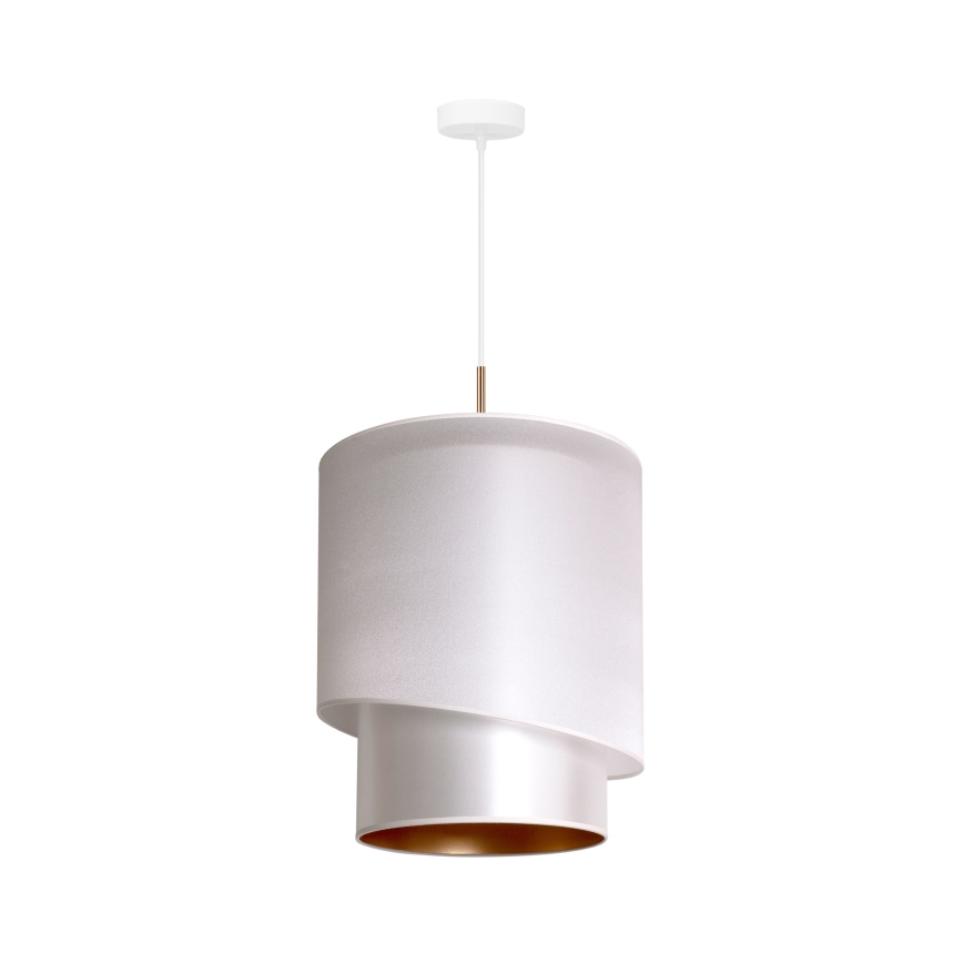Duolla - Lustr na lanku PARIS 1xE27/15W/230V pr. 40 cm stříbrná/zlatá
