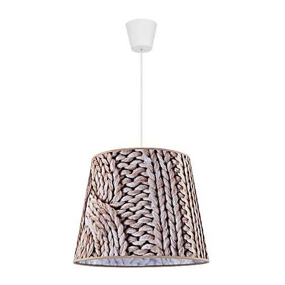 Duolla - Lustr na lanku POP 1xE27/40W/230V vlna pr. 38 cm hnědá