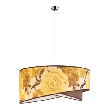 Duolla - Lustr na lanku ROYAL 1xE27/40W/230V pr. 50 cm žlutá