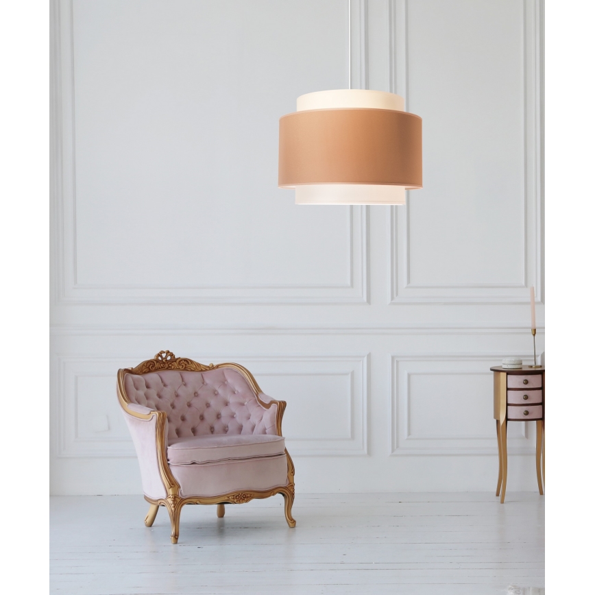 Duolla - Lustr na lanku SOHO 1xE27/40W/230V pr. 40 cm béžová/krémová