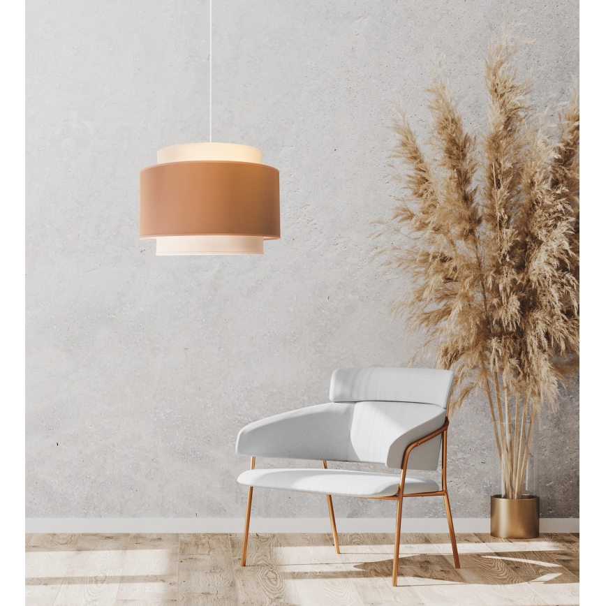 Duolla - Lustr na lanku SOHO 1xE27/40W/230V pr. 40 cm béžová/krémová