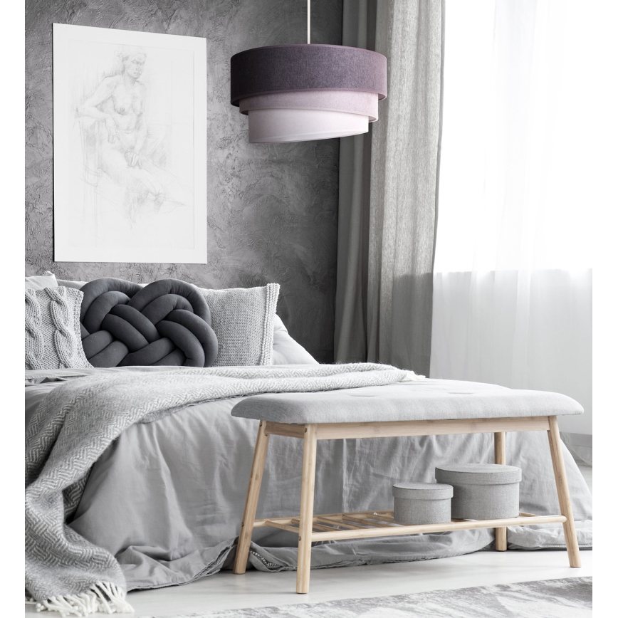 Duolla - Lustr na lanku TRIO 1xE27/15W/230V pr. 45 cm antracit/šedá/bílá