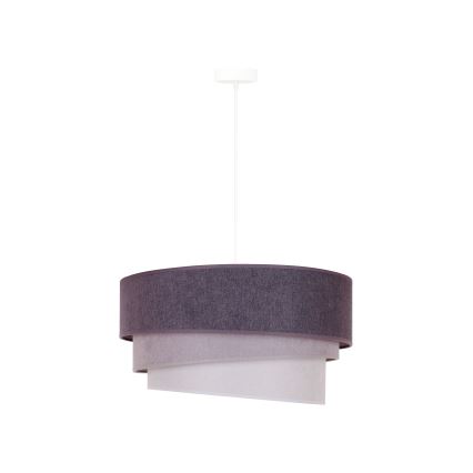 Duolla - Lustr na lanku TRIO 1xE27/15W/230V pr. 45 cm antracit/šedá/bílá
