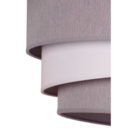 Duolla - Lustr na lanku TRIO 1xE27/40W/230V pr. 45 cm šedá/bílá