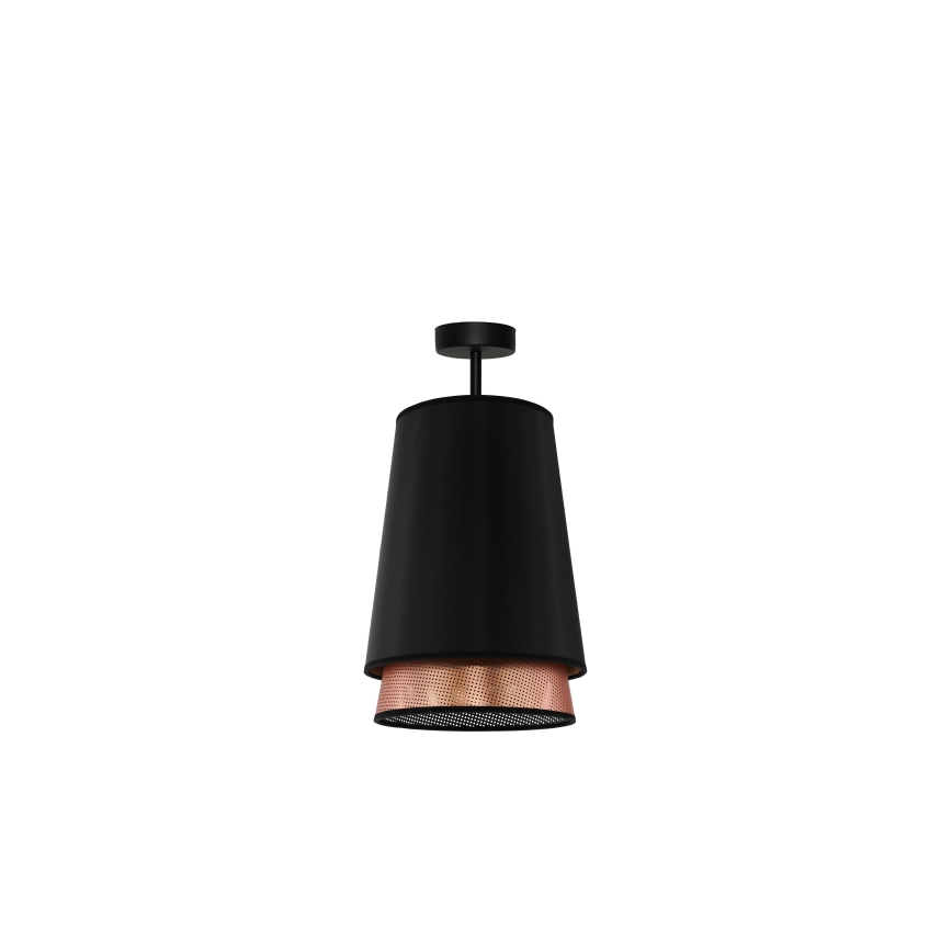 Duolla - Přisazený lustr BELL SHINY 1xE27/15W/230V pr. 25 cm černá/měděná