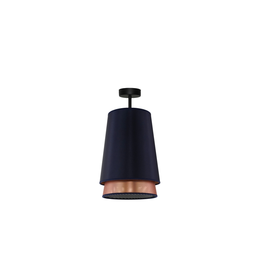 Duolla - Přisazený lustr BELL SHINY 1xE27/15W/230V pr. 25 cm modrá/měděná