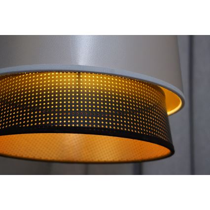 Duolla - Přisazený lustr BELL SHINY 1xE27/15W/230V pr. 25 cm stříbrná/černá