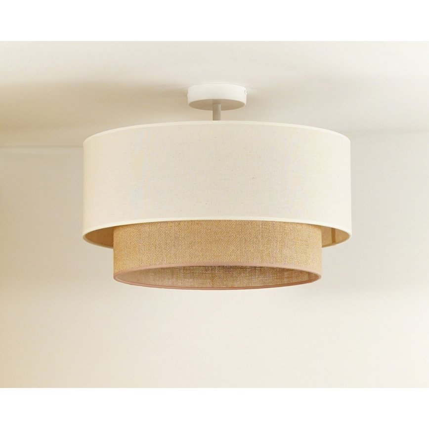 Duolla - Přisazený lustr BOHO 1xE27/15W/230V pr. 45 cm krémová/hnědá