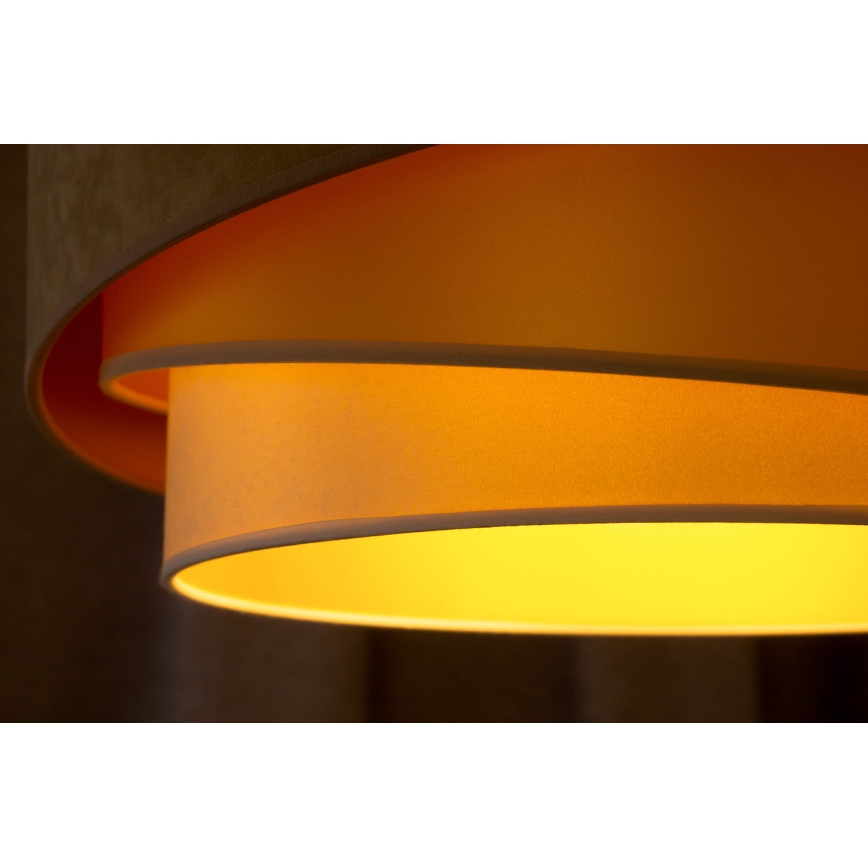 Duolla - Přisazený lustr KOBO 1xE27/15W/230V pr. 45 cm béžová/zlatá/krémová