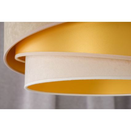 Duolla - Přisazený lustr KOBO 1xE27/15W/230V pr. 45 cm béžová/zlatá/krémová