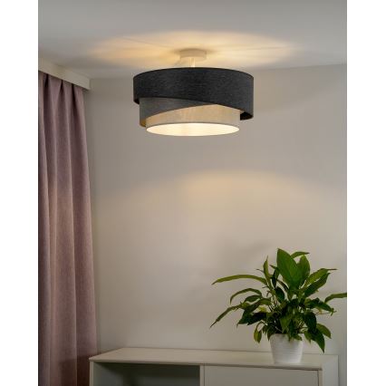 Duolla - Přisazený lustr KOBO 1xE27/15W/230V pr. 45 cm šedá/bílá