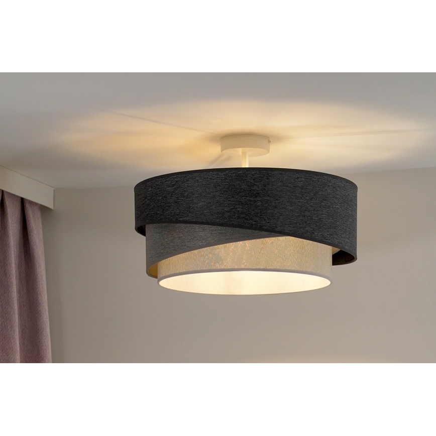 Duolla - Přisazený lustr KOBO 1xE27/15W/230V pr. 45 cm šedá/bílá