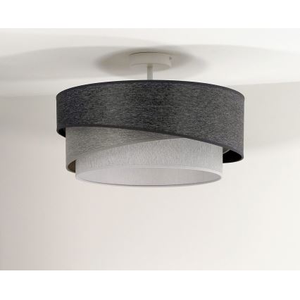 Duolla - Přisazený lustr KOBO 1xE27/15W/230V pr. 45 cm šedá/bílá