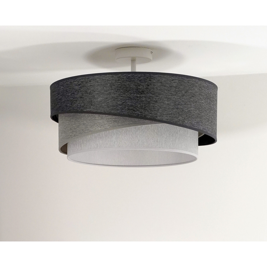 Duolla - Přisazený lustr KOBO 1xE27/15W/230V pr. 45 cm šedá/bílá