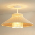 Duolla - Přisazený lustr RIO RATTAN 1xE27/15W/230V pr. 45 cm béžová/ratan