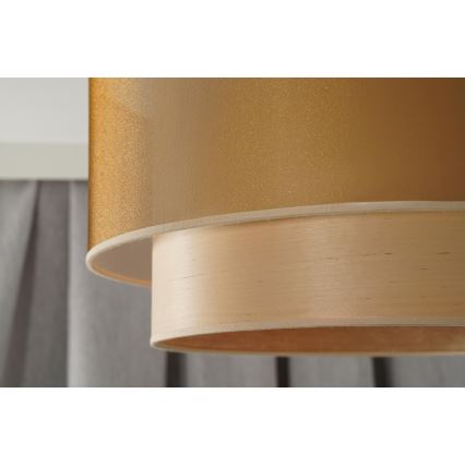 Duolla - Přisazený lustr WOOD BOHO 1xE27/15W/230V pr. 45 cm měděná/béžová