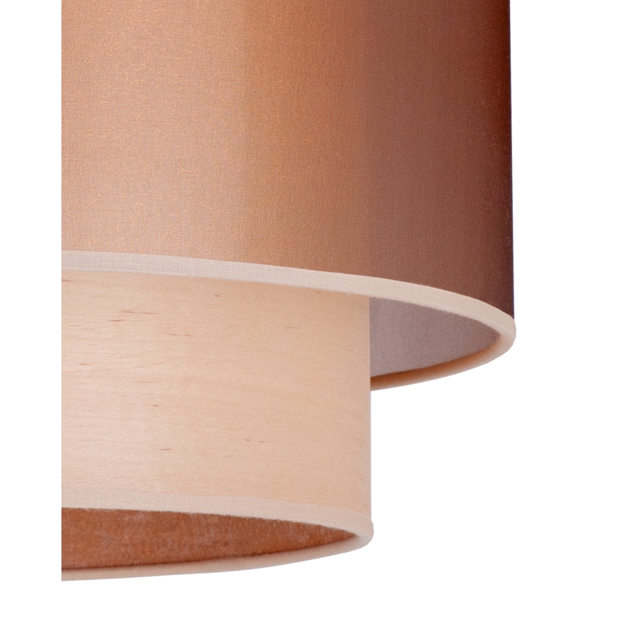 Duolla - Přisazený lustr WOOD BOHO 1xE27/15W/230V pr. 45 cm měděná/béžová