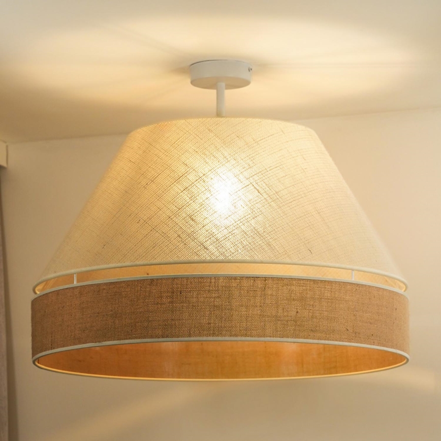Duolla - Přisazený lustr YUTE AVIGNON 1xE27/15W/230V pr. 60 cm šedá/hnědá