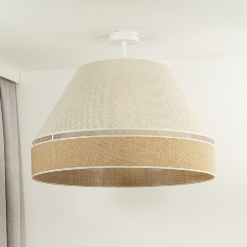 Duolla - Přisazený lustr YUTE AVIGNON 1xE27/15W/230V pr. 60 cm šedá/hnědá