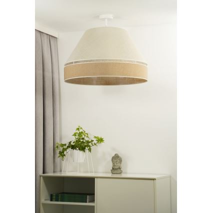 Duolla - Přisazený lustr YUTE AVIGNON 1xE27/15W/230V pr. 60 cm šedá/hnědá