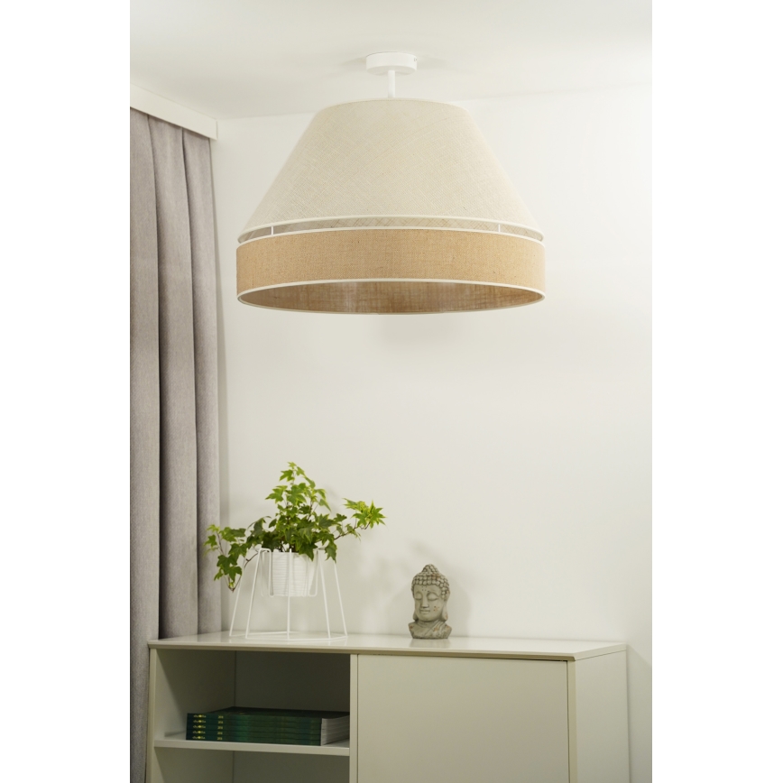 Duolla - Přisazený lustr YUTE AVIGNON 1xE27/15W/230V pr. 60 cm šedá/hnědá