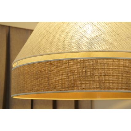 Duolla - Přisazený lustr YUTE AVIGNON 1xE27/15W/230V pr. 60 cm šedá/hnědá