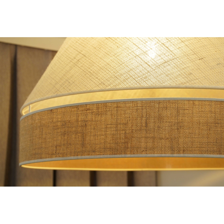 Duolla - Přisazený lustr YUTE AVIGNON 1xE27/15W/230V pr. 60 cm šedá/hnědá
