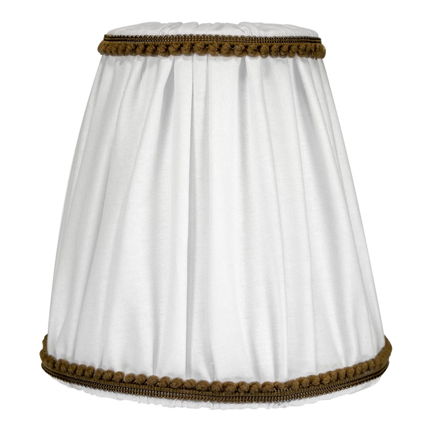 Duolla - Stínidlo k stolní a stojací lampě E27 pr. 15 cm bílá/hnědá