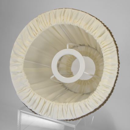 Duolla - Stínidlo k stolní a stojací lampě E27 pr. 18,5 cm krémová/hnědá