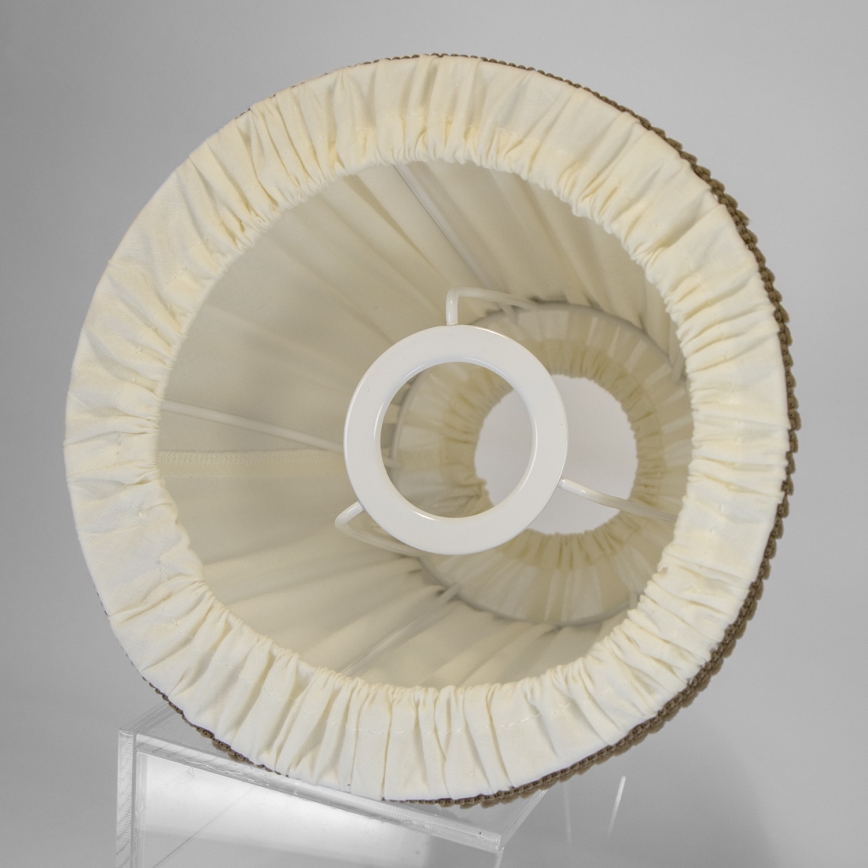 Duolla - Stínidlo k stolní a stojací lampě E27 pr. 18,5 cm krémová/hnědá
