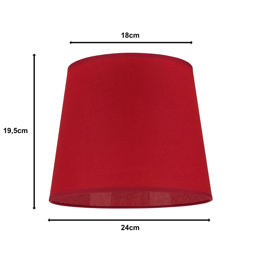 Duolla - Stínidlo k stolní lampě CLASSIC M E27 pr. 24 cm červená