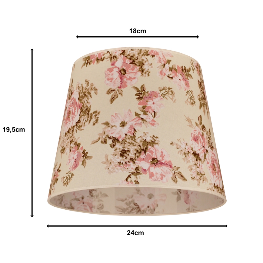 Duolla - Stínidlo k stolní lampě CLASSIC M E27 pr. 24 cm růže