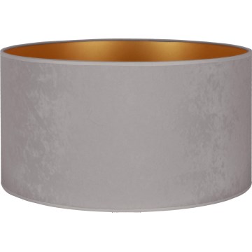 Duolla - Stínidlo univerzální VELVET E27 pr. 35 cm šedá/zlatá