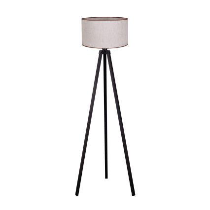 Duolla - Stojací lampa 1xE27/60W/230V pr. 44 cm béžová/wenge