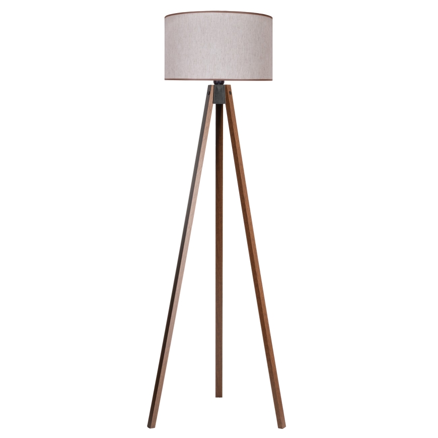 Duolla - Stojací lampa 1xE27/60W/230V pr. 44 cm béžová/wenge