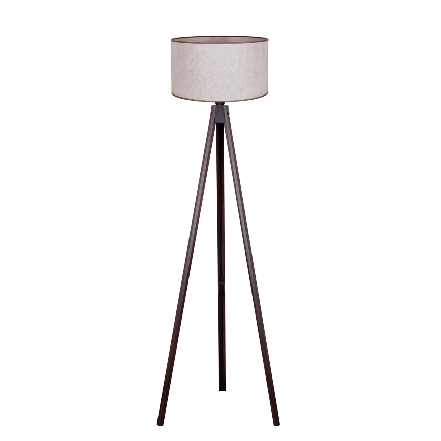 Duolla - Stojací lampa 1xE27/60W/230V pr. 44 cm béžová/wenge