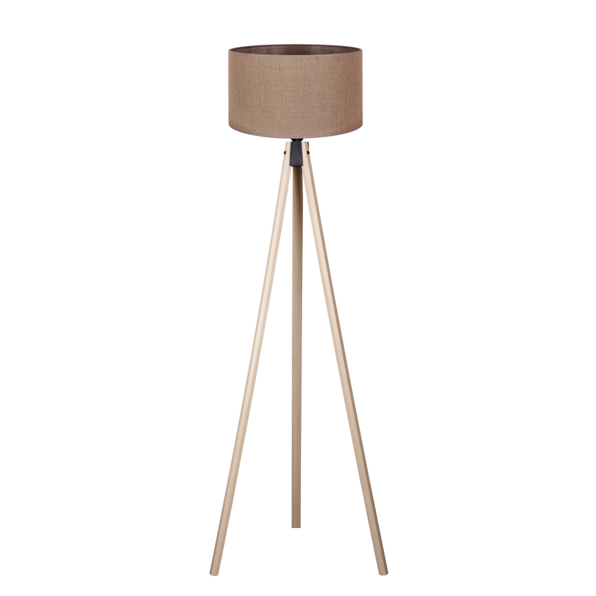 Duolla - Stojací lampa 1xE27/60W/230V pr. 44 cm hnědá/béžová