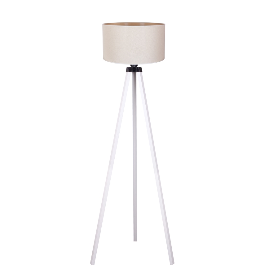 Duolla - Stojací lampa 1xE27/60W/230V pr. 44 cm krémová/bílá