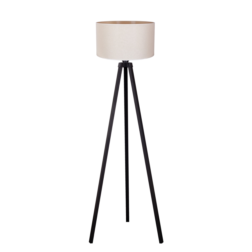 Duolla - Stojací lampa 1xE27/60W/230V pr. 44 cm krémová/wenge
